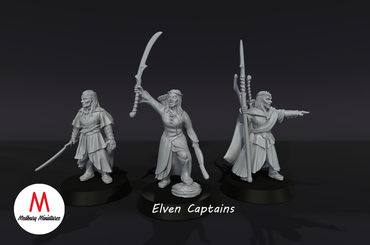 Elven Captains - Medbury Miniatures