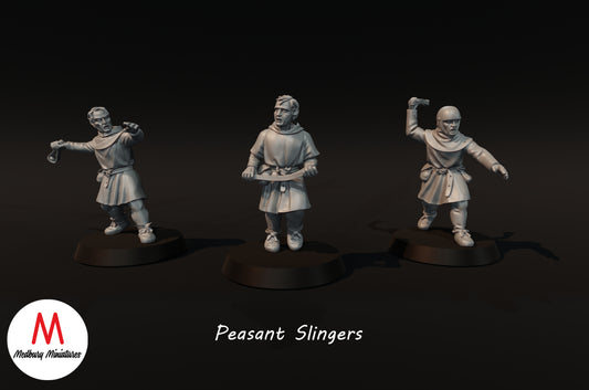 Peasant Slingers - Medbury Miniatures