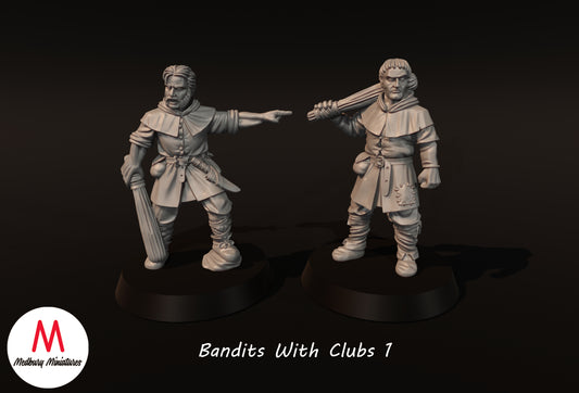 Bandits avec des gourdins - Medbury Miniatures