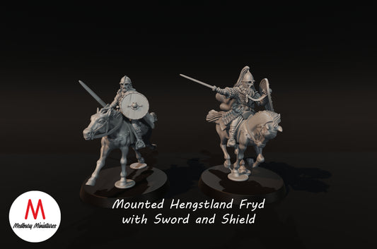 Cavaliers Hengstland avec épées 1 - Medbury Miniatures