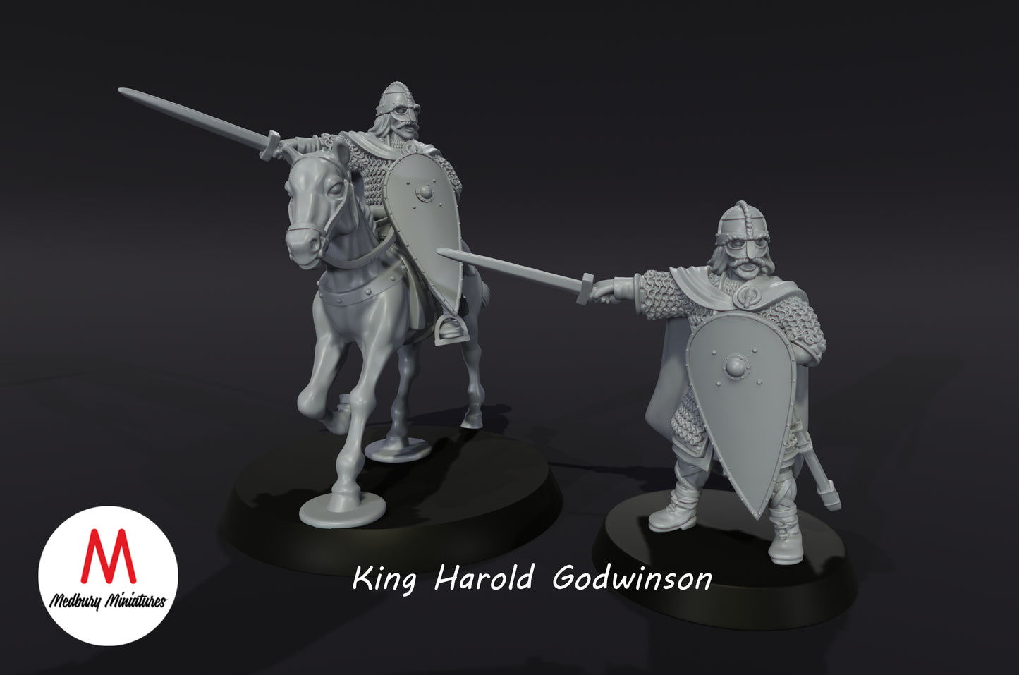 Le roi Harold Godwinson - Miniatures de Medbury