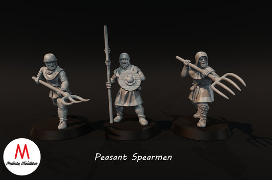 Peasant Spearmen - Medbury Miniatures