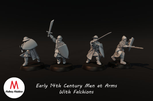 Early 14th Century Men at Arms With Hand Weapons 2 - Medbury Miniatures