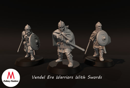 Guerriers de l'ère Vendel avec des épées - Medbury Miniatures