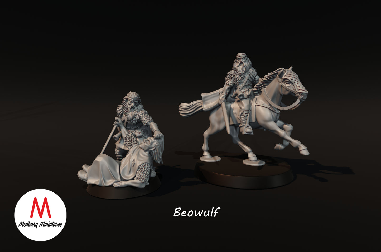 Beowulf zu Fuß und beritten - Medbury Miniatures