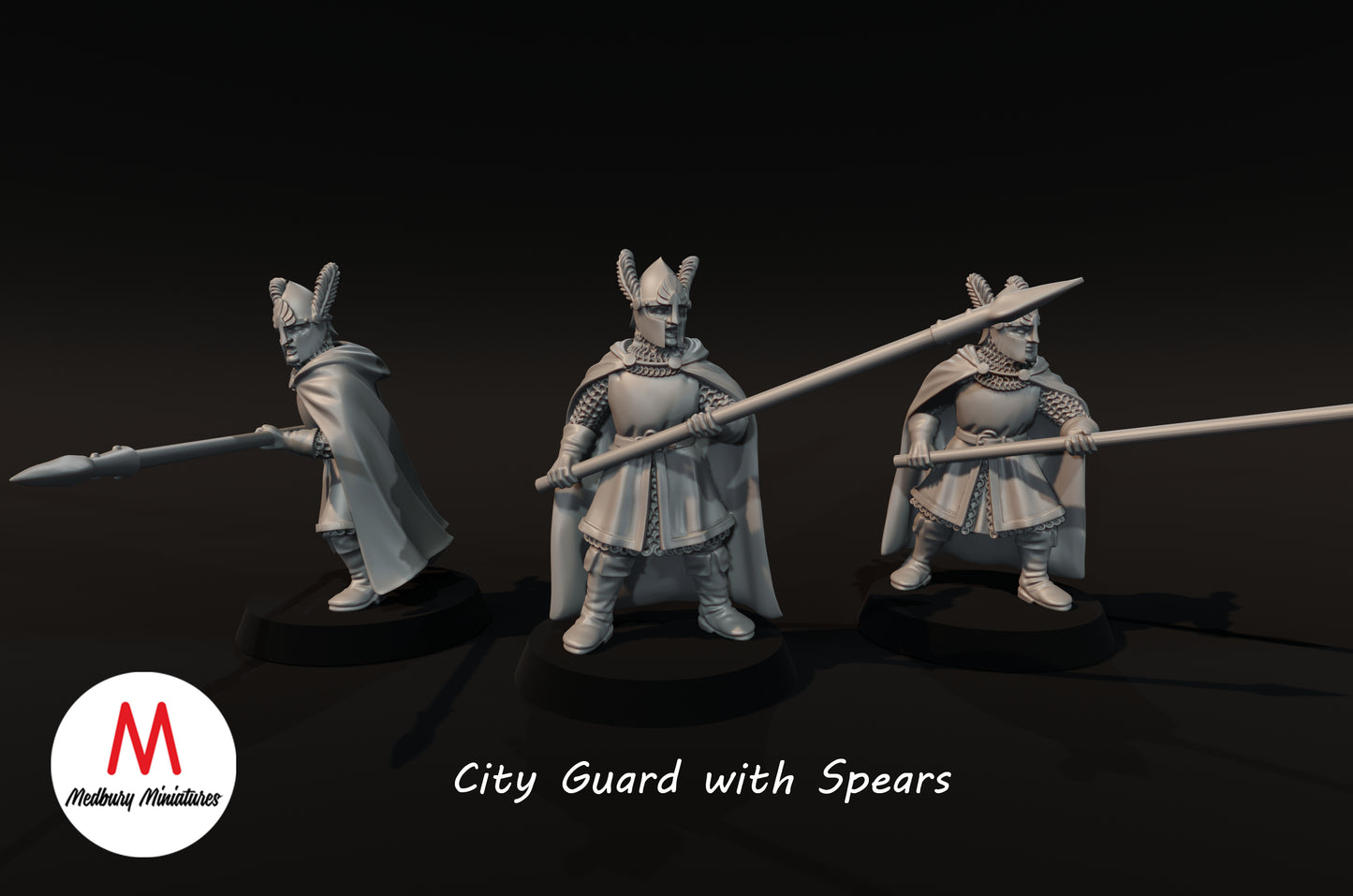 City Guard With Spears - Medbury Miniatures