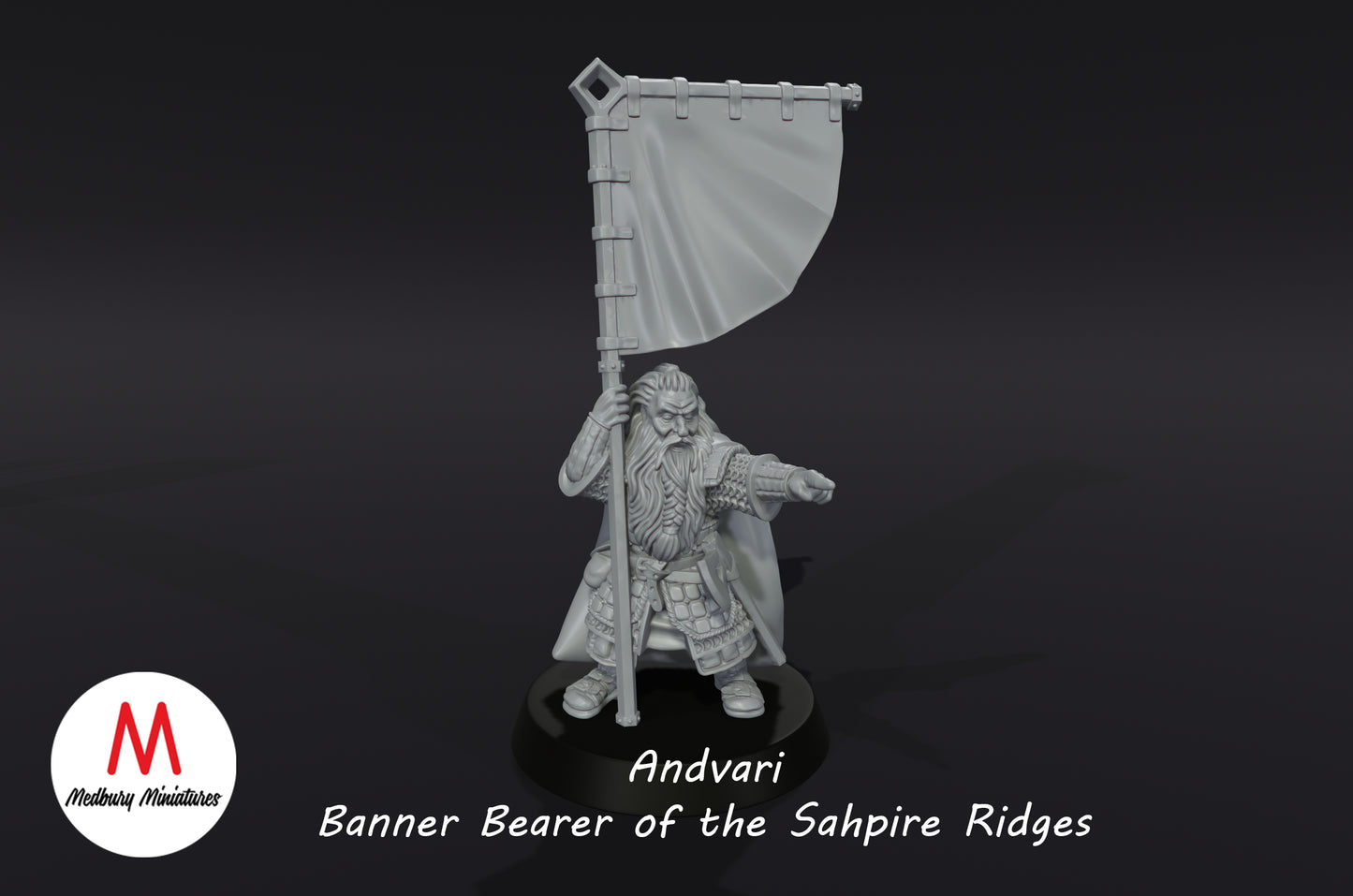 Andvari, Bannerträger der Saphirgebirge - Medbury Miniatures