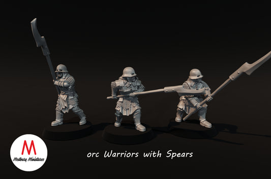 Orc Warriors with Spears - Medbury Miniatures