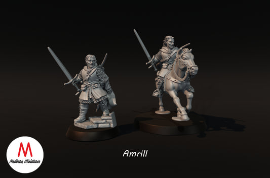 Amrill on Foot and Mounted - Medbury Miniatures