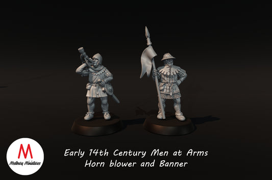 Early 14th Century Men at Arms Command - Medbury Miniatures