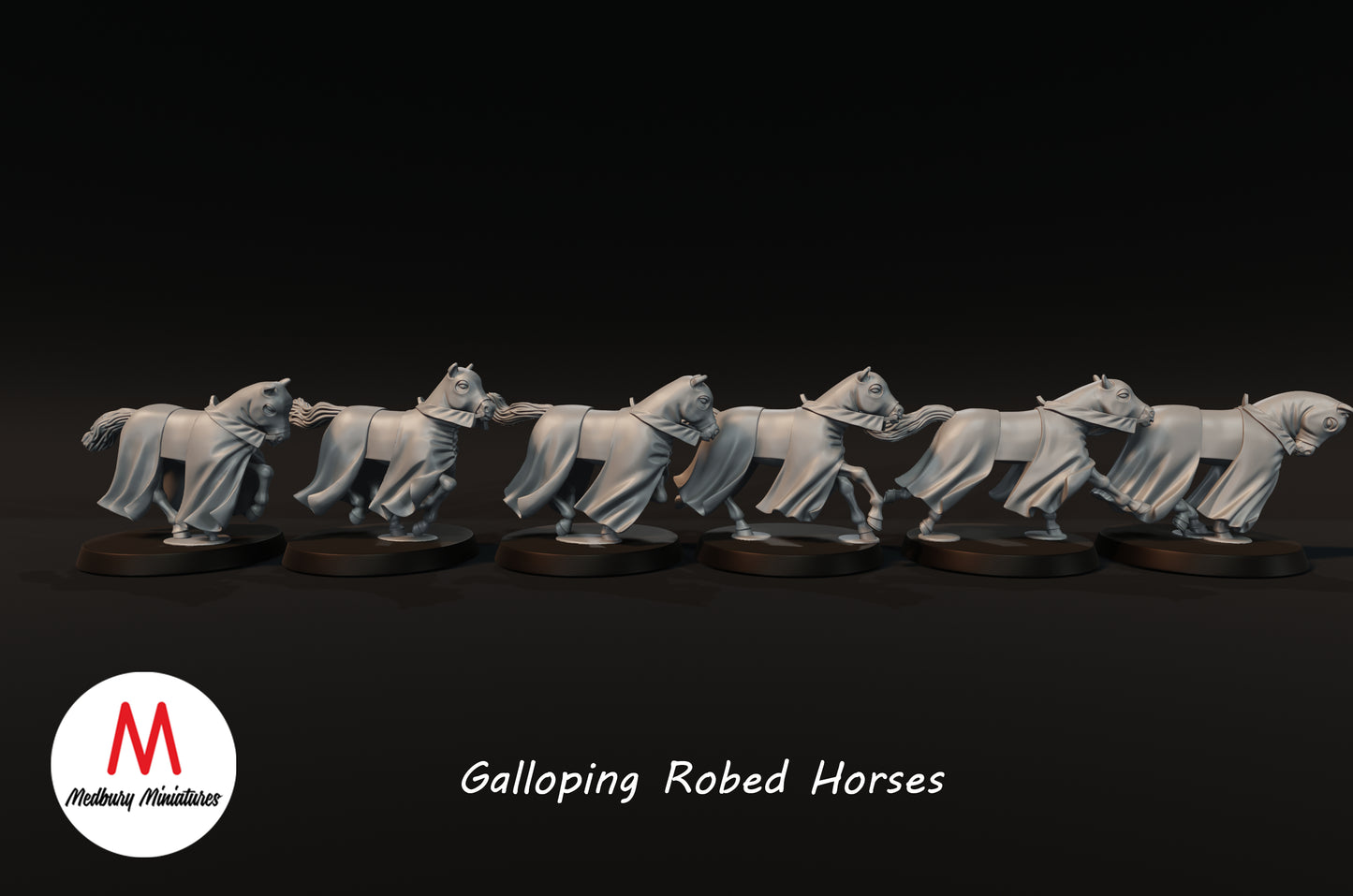 Chevaux galopants en robe - Medbury Miniatures