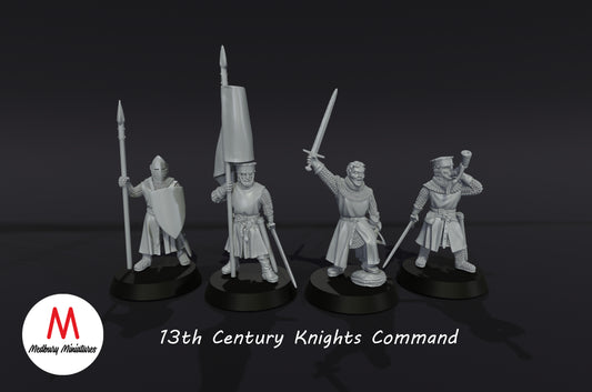 13th Century Knights Command - Medbury Miniatures