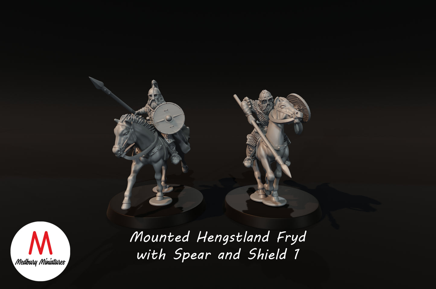 Cavaliers Hengstland avec lances 1 - Medbury Miniatures