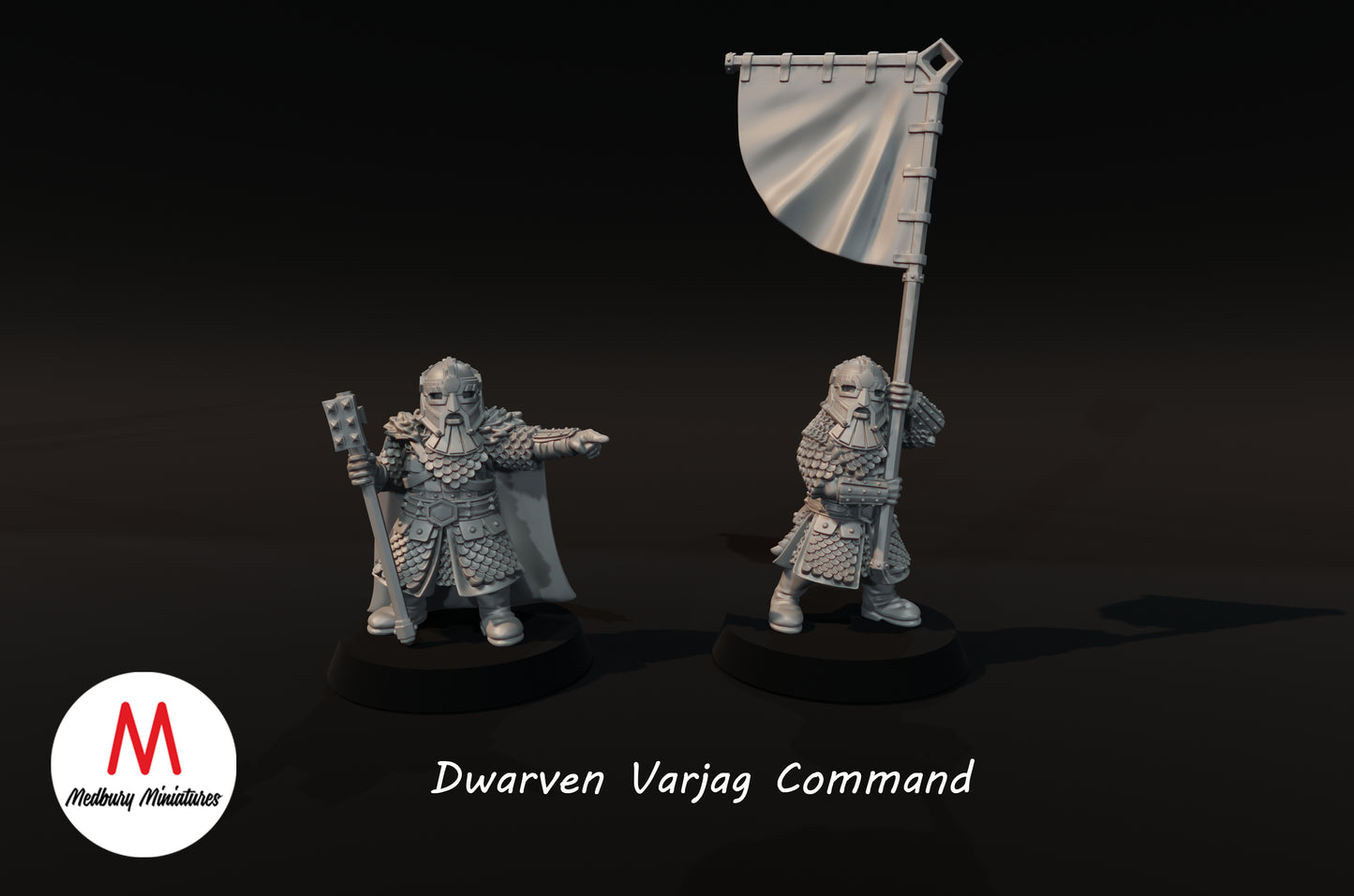 Zwergische Varjag-Kommandanten - Medbury Miniatures