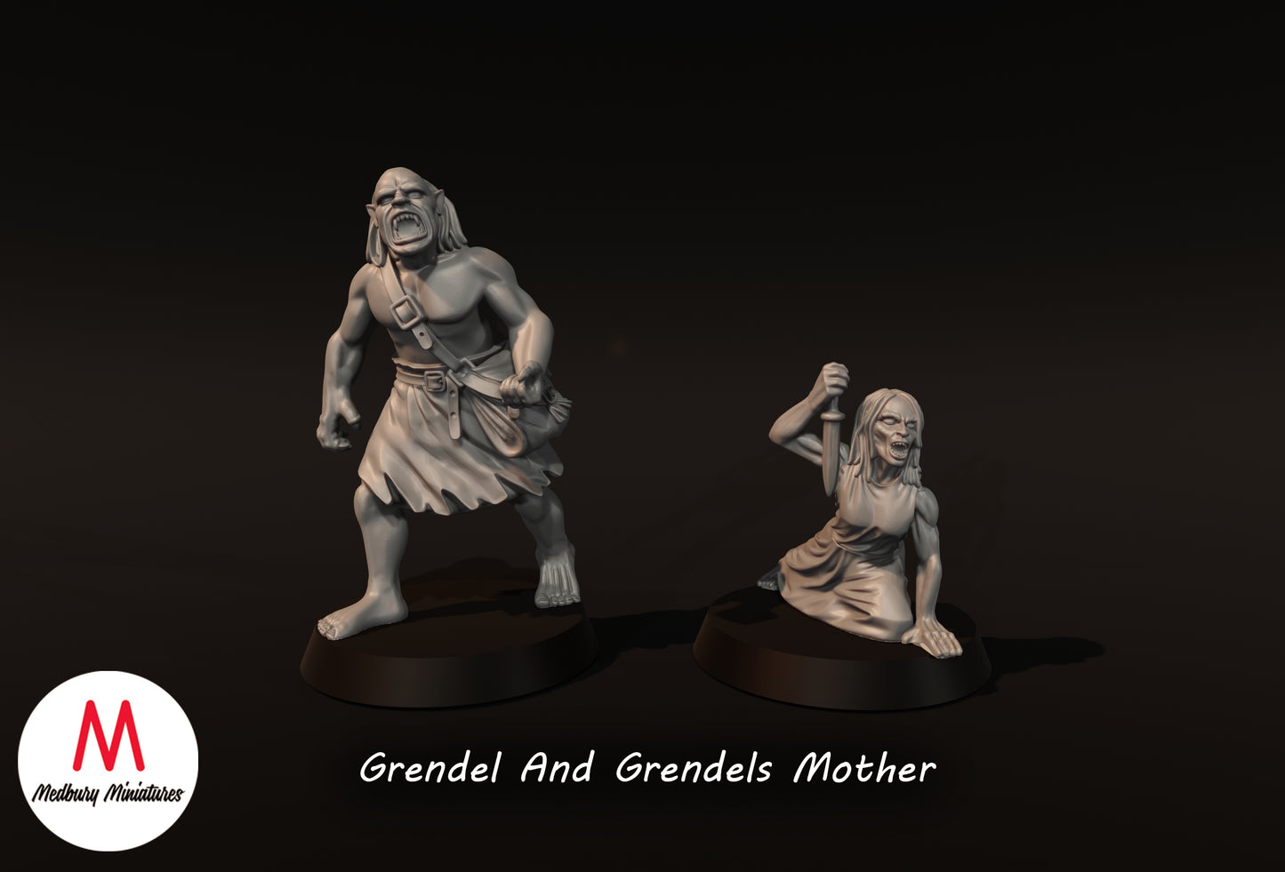 Grendel und Grendels Mutter - Medbury Miniatures