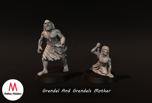 Grendel And Grendels Mother - Medbury Miniatures