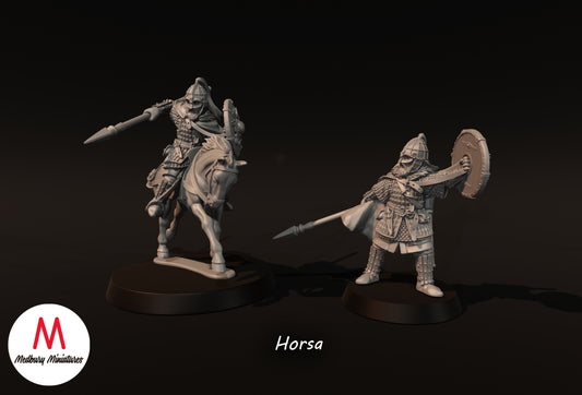 Horsa on Foot and Mounted - Medbury Miniatures