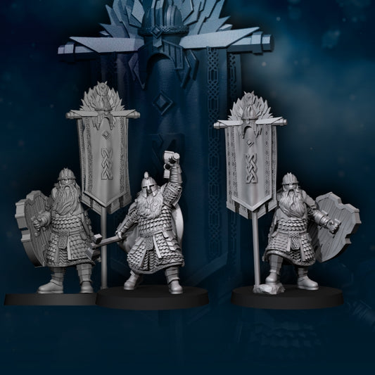 Kingdom Champion Dwarf and Bannermen - Davale Games