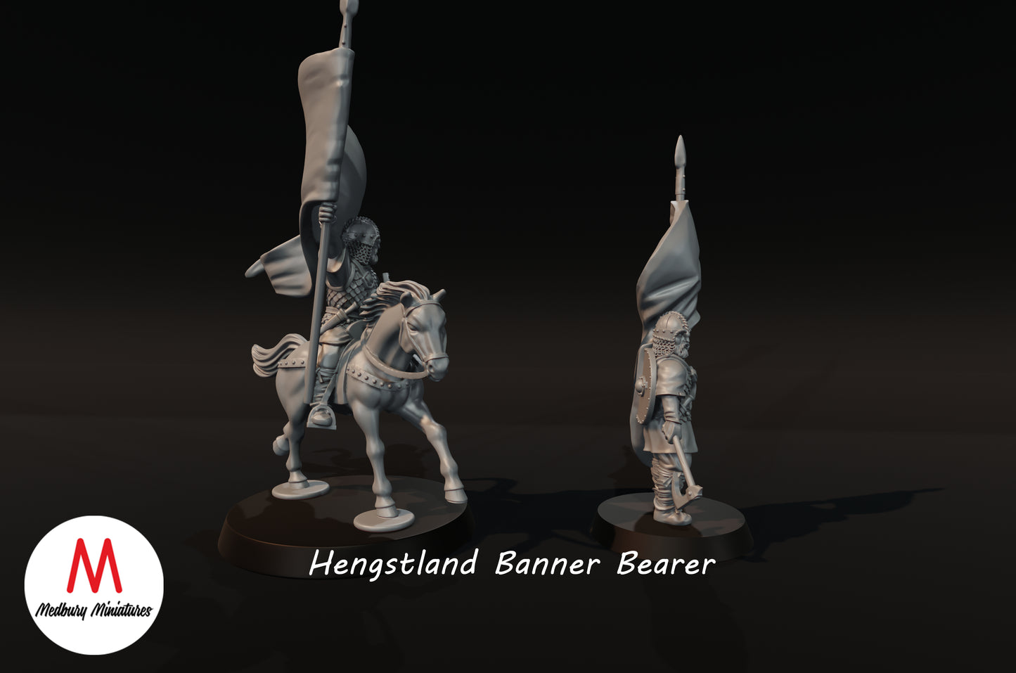 Hengstland Banner Bearer - Medbury Miniatures