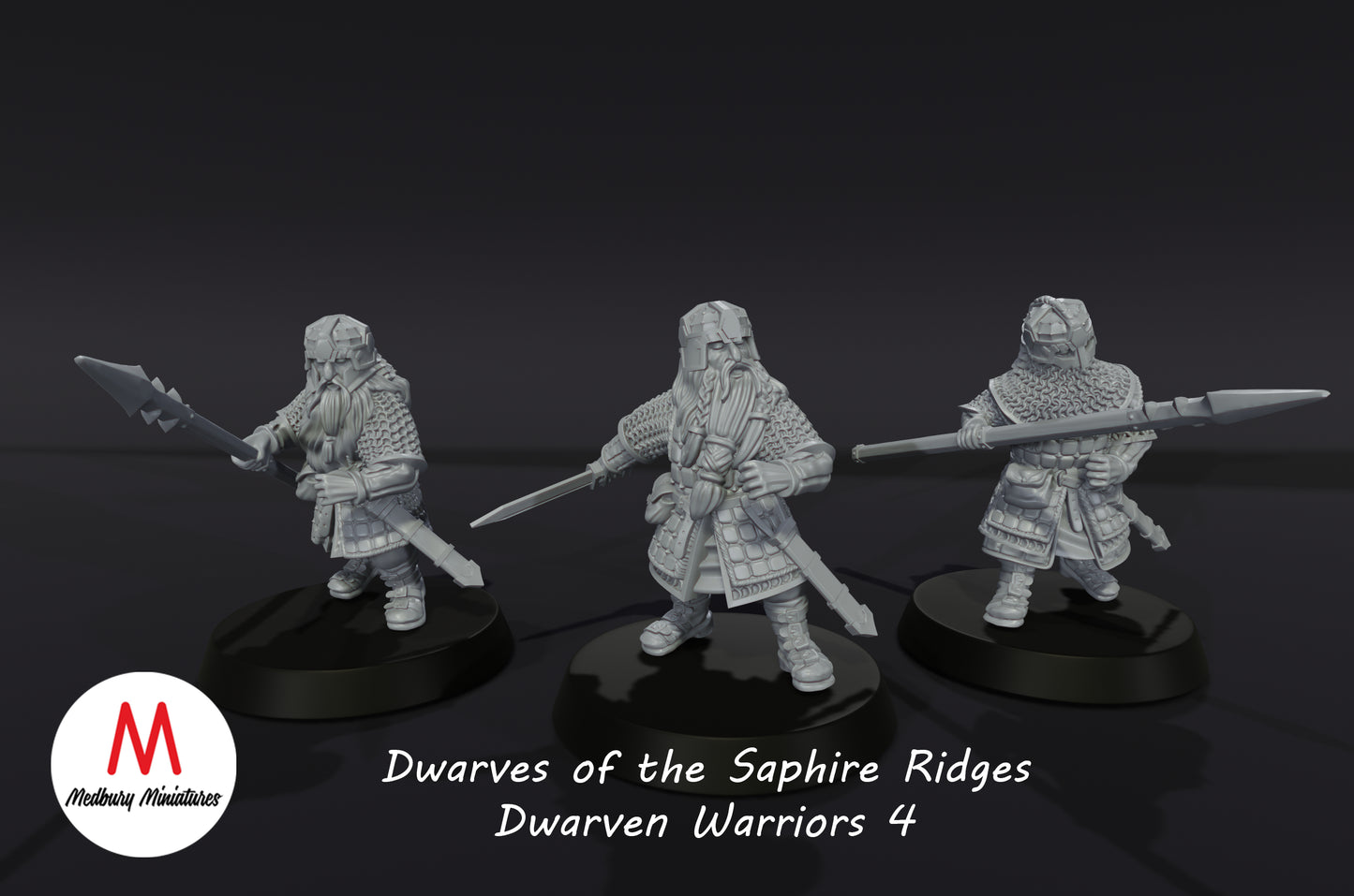 Zwerge der Saphire Ridges Zwergenkrieger 4 - Medbury Miniatures