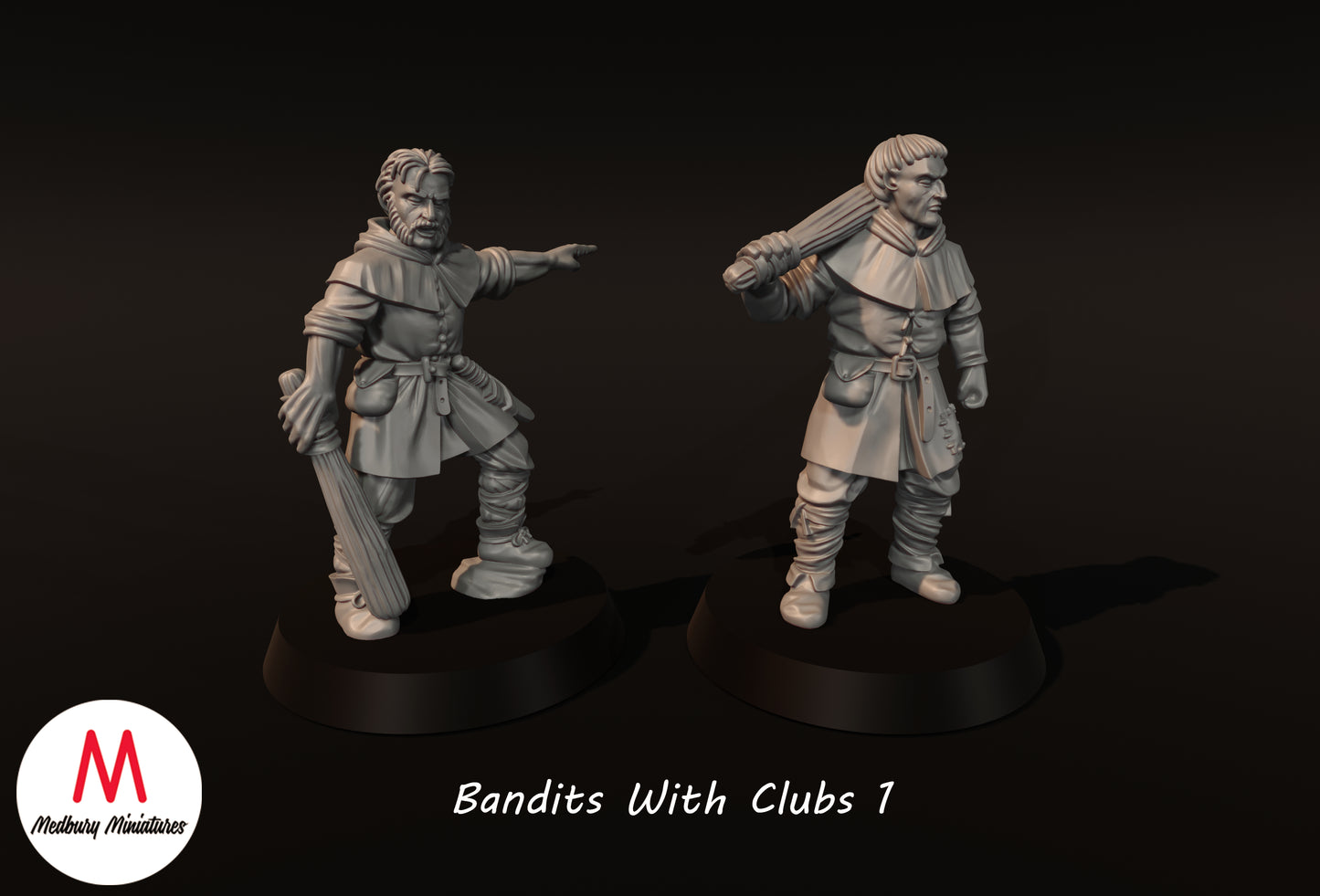 Bandits avec des gourdins - Medbury Miniatures