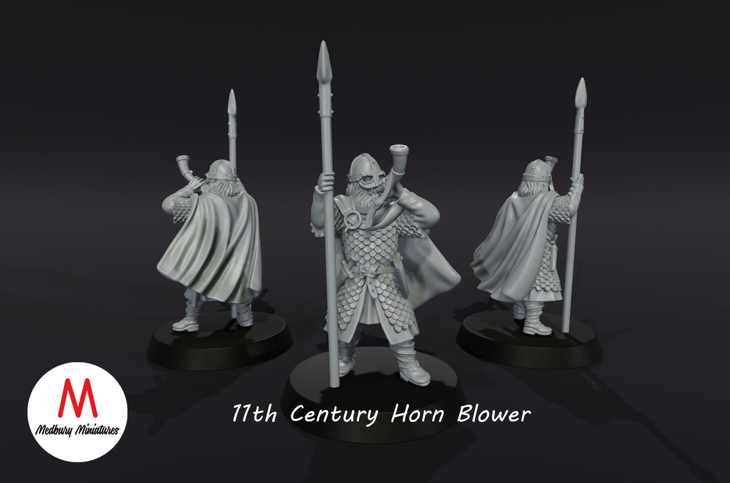 11th Century Horn Blower - Medbury Miniatures