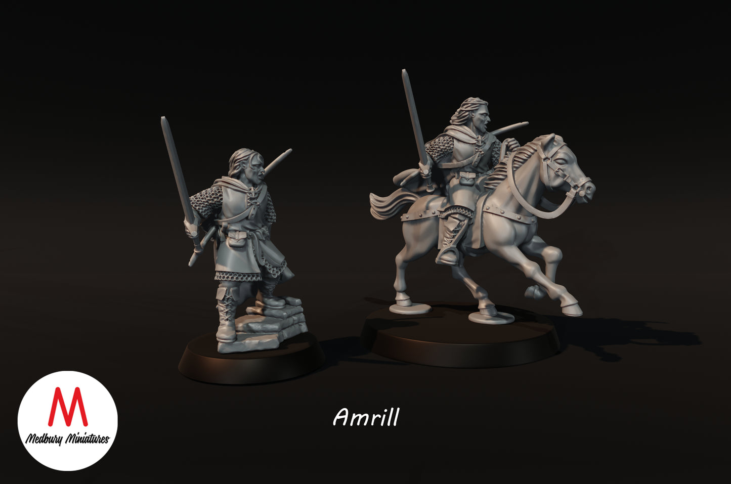 Amrill à pied et à cheval - Medbury Miniatures