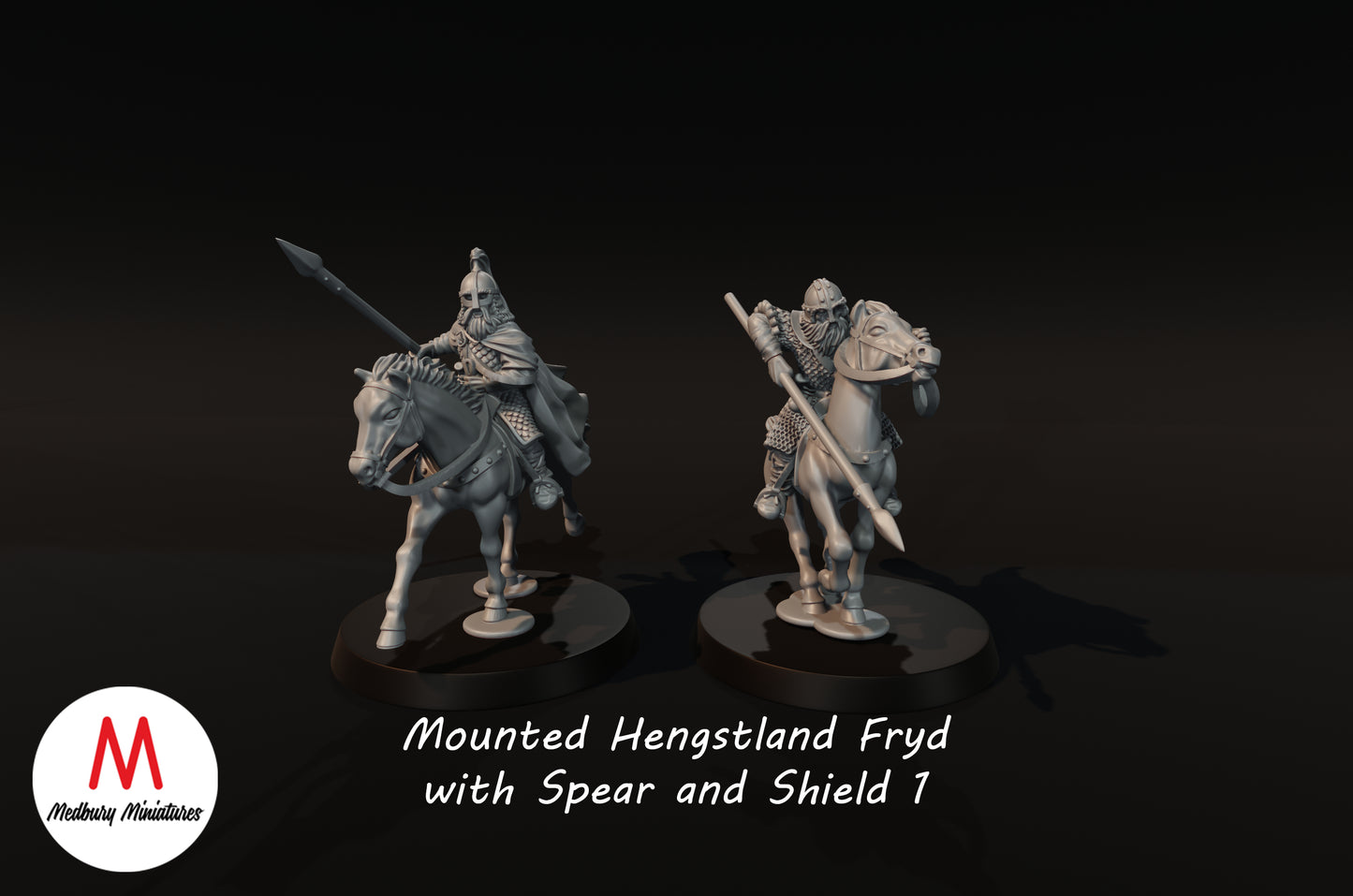 Cavaliers Hengstland avec lances 1 - Medbury Miniatures