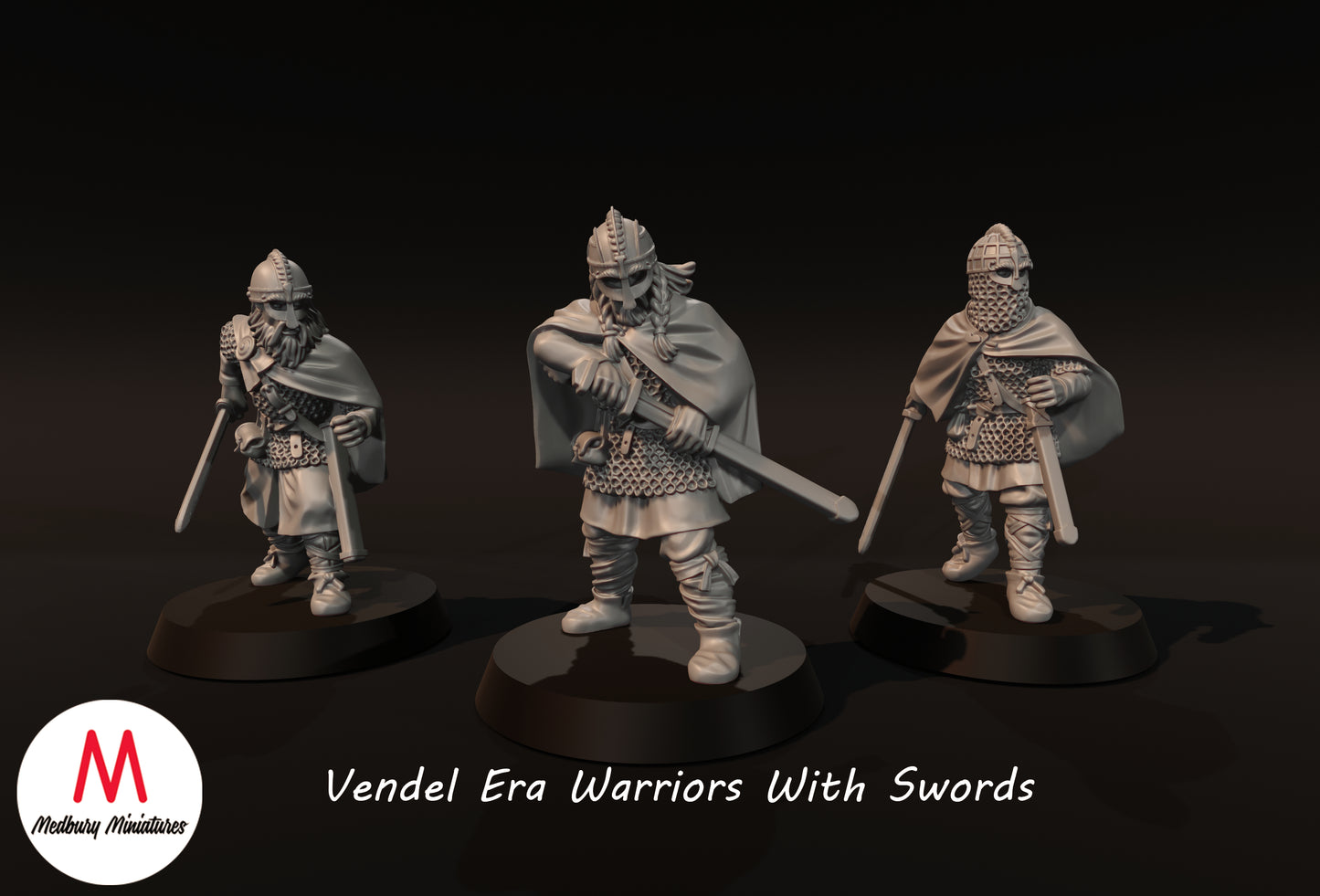 Vendel Era Warriors With Swords - Medbury Miniatures