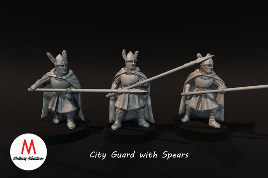 City Guard With Spears - Medbury Miniatures