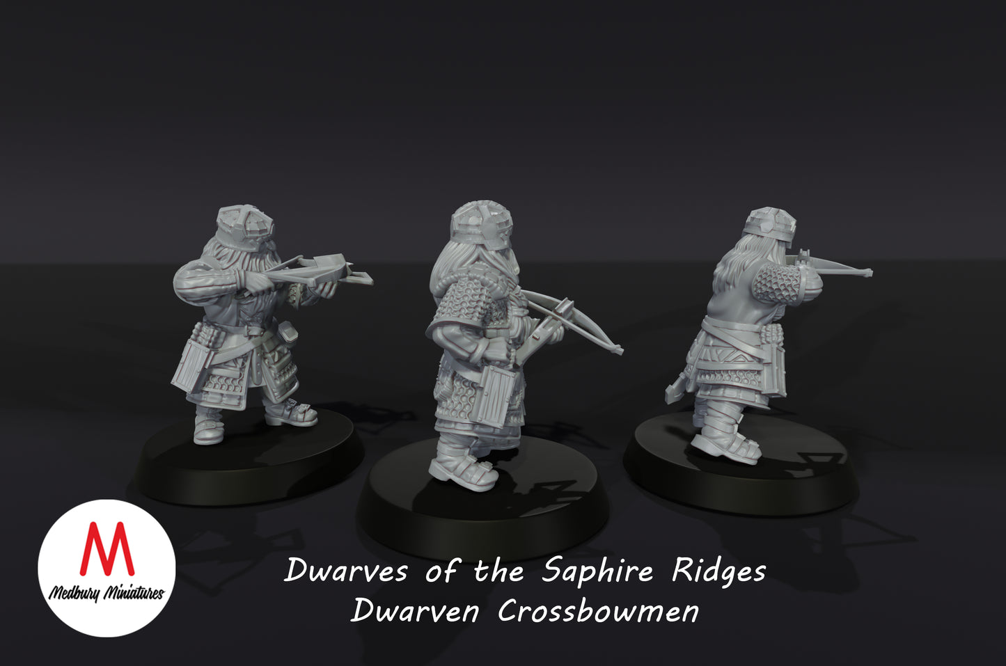 Dwarves of the Sapphire Ridges Dwarven Crossbowmen - Medbury Miniatures