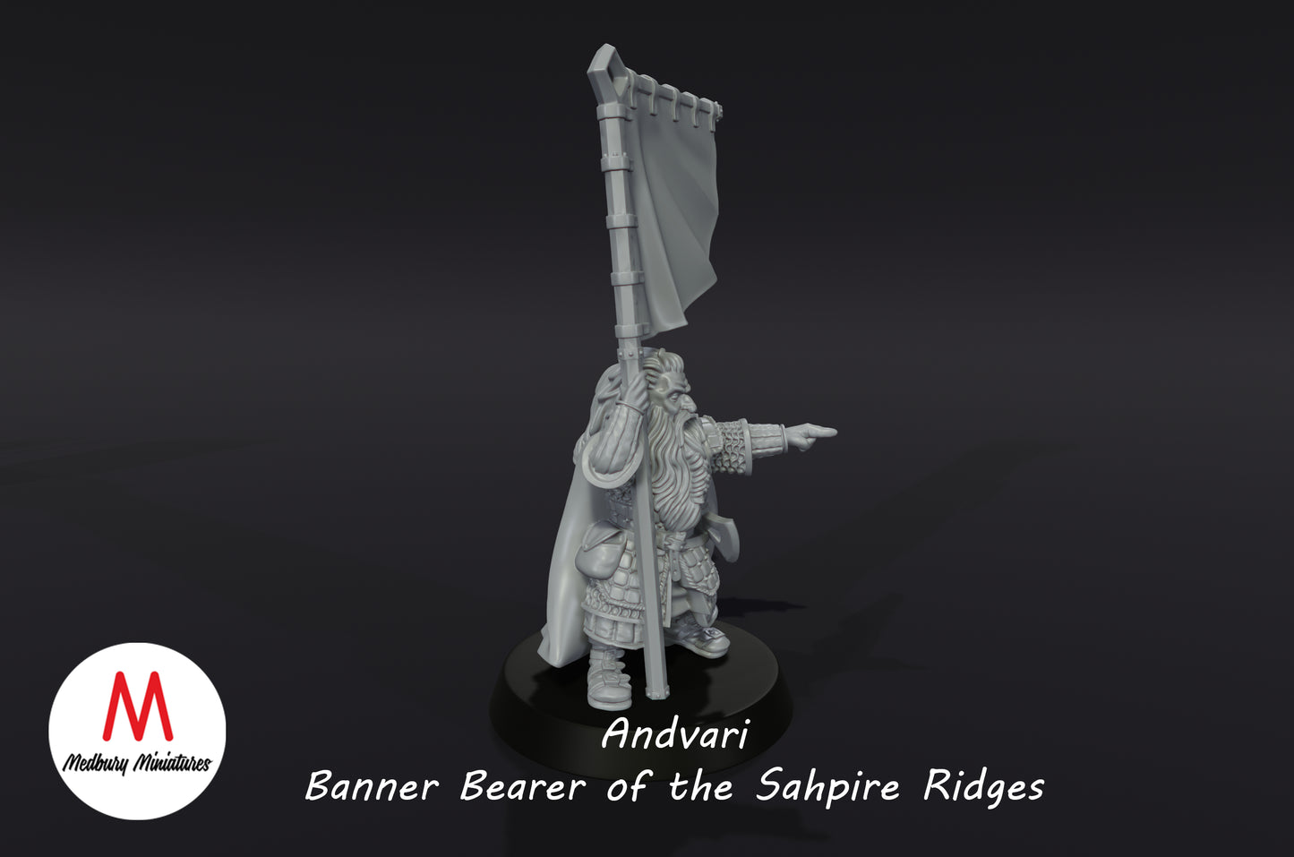 Andvari, Bannerträger der Saphirgebirge - Medbury Miniatures