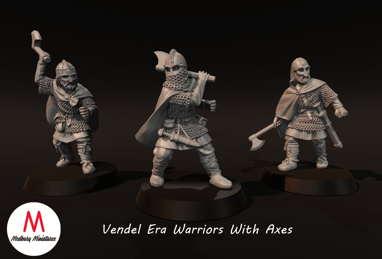 Vendel Era Warriors With Axes - Medbury Miniatures