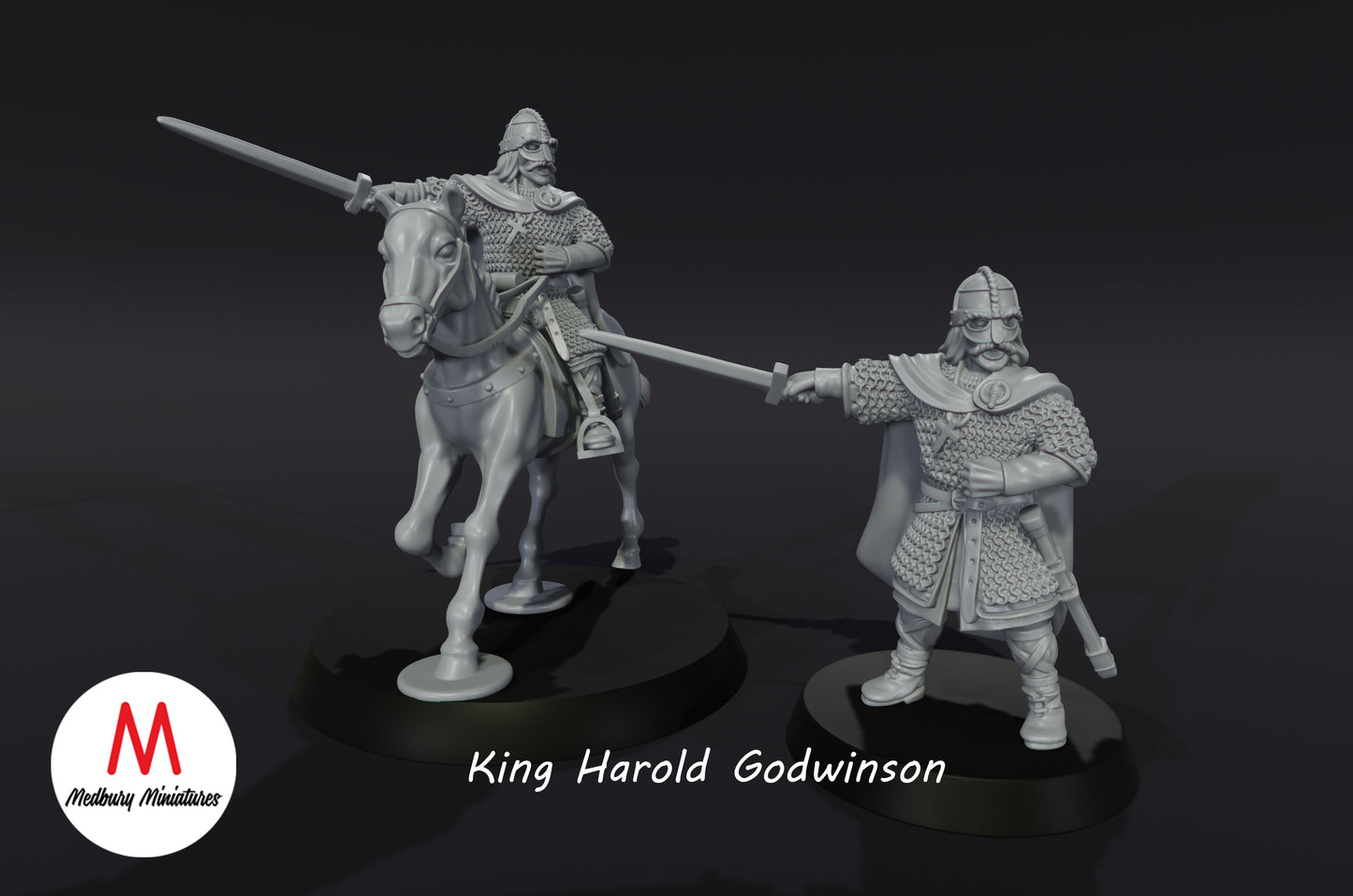 Le roi Harold Godwinson - Miniatures de Medbury