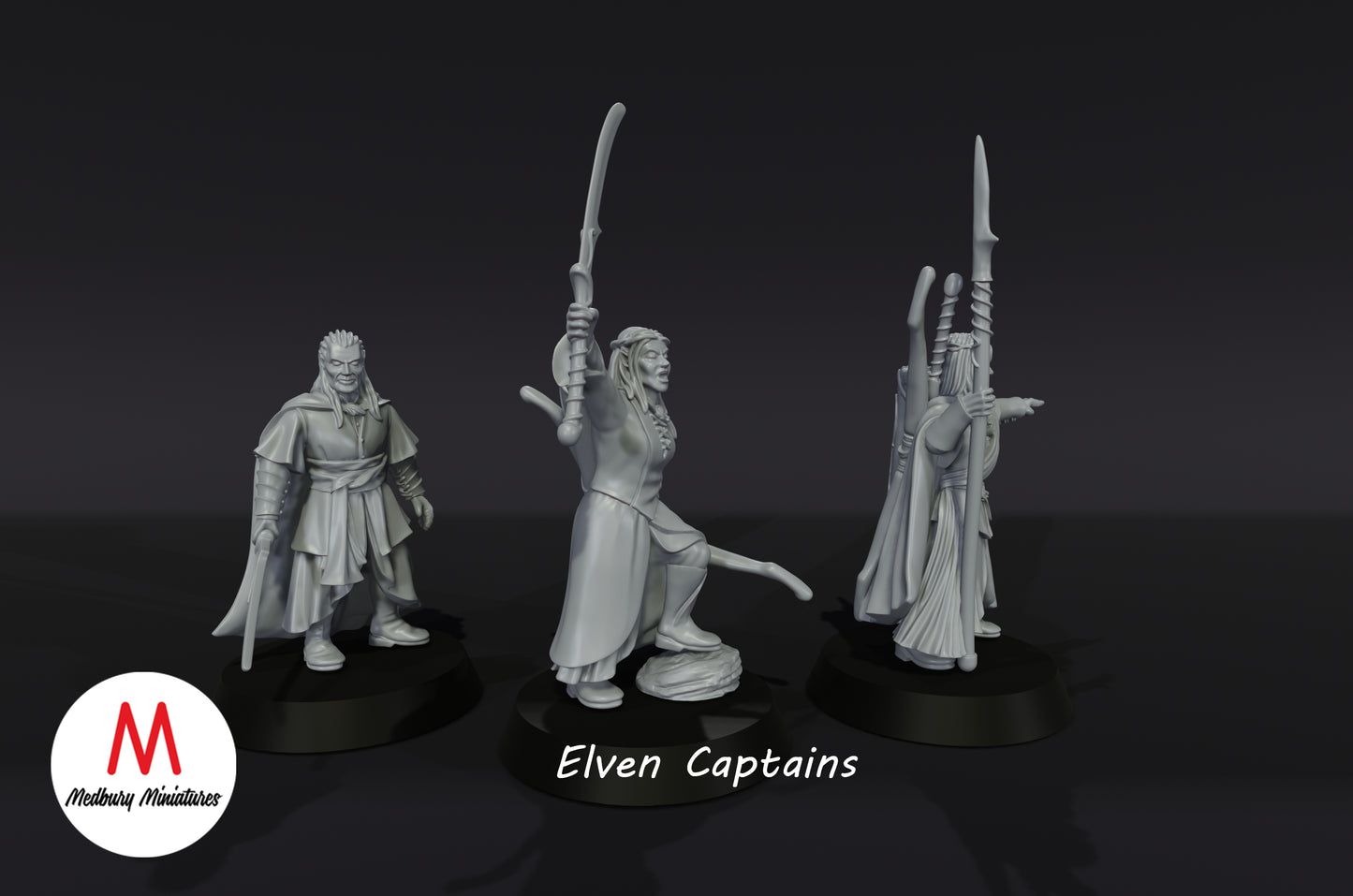 Elven Captains - Medbury Miniatures