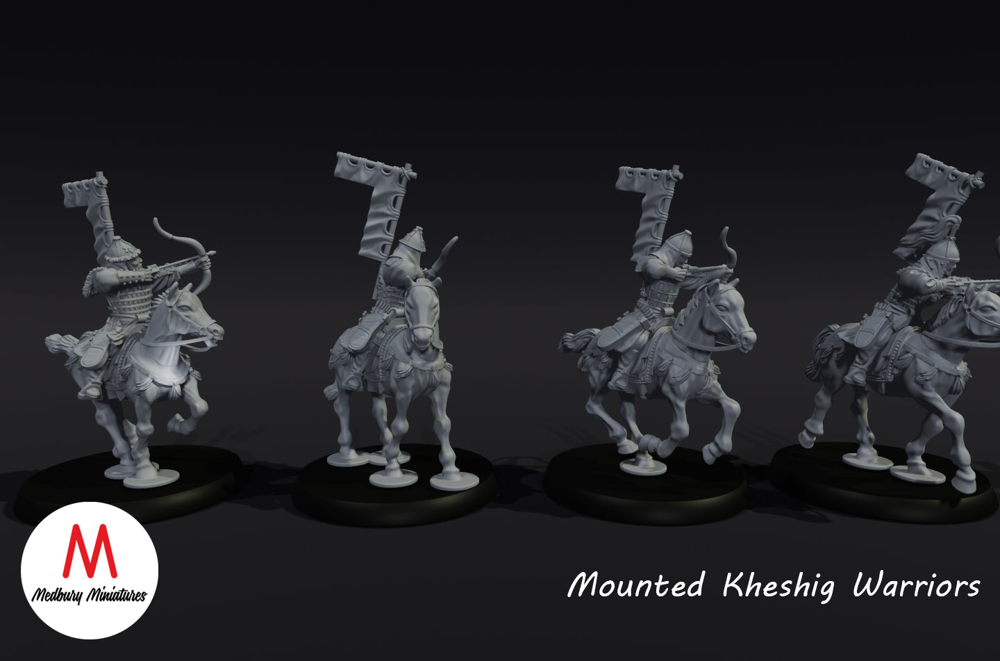 Kheshig-Bogenschützen zu Pferd - Medbury Miniatures