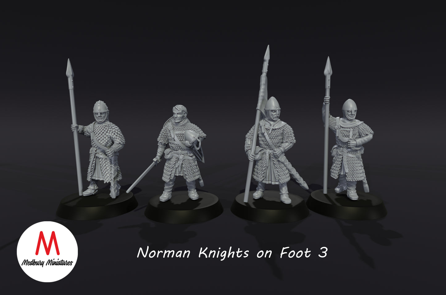 Norman Knights on Foot 3 - Medbury Miniatures