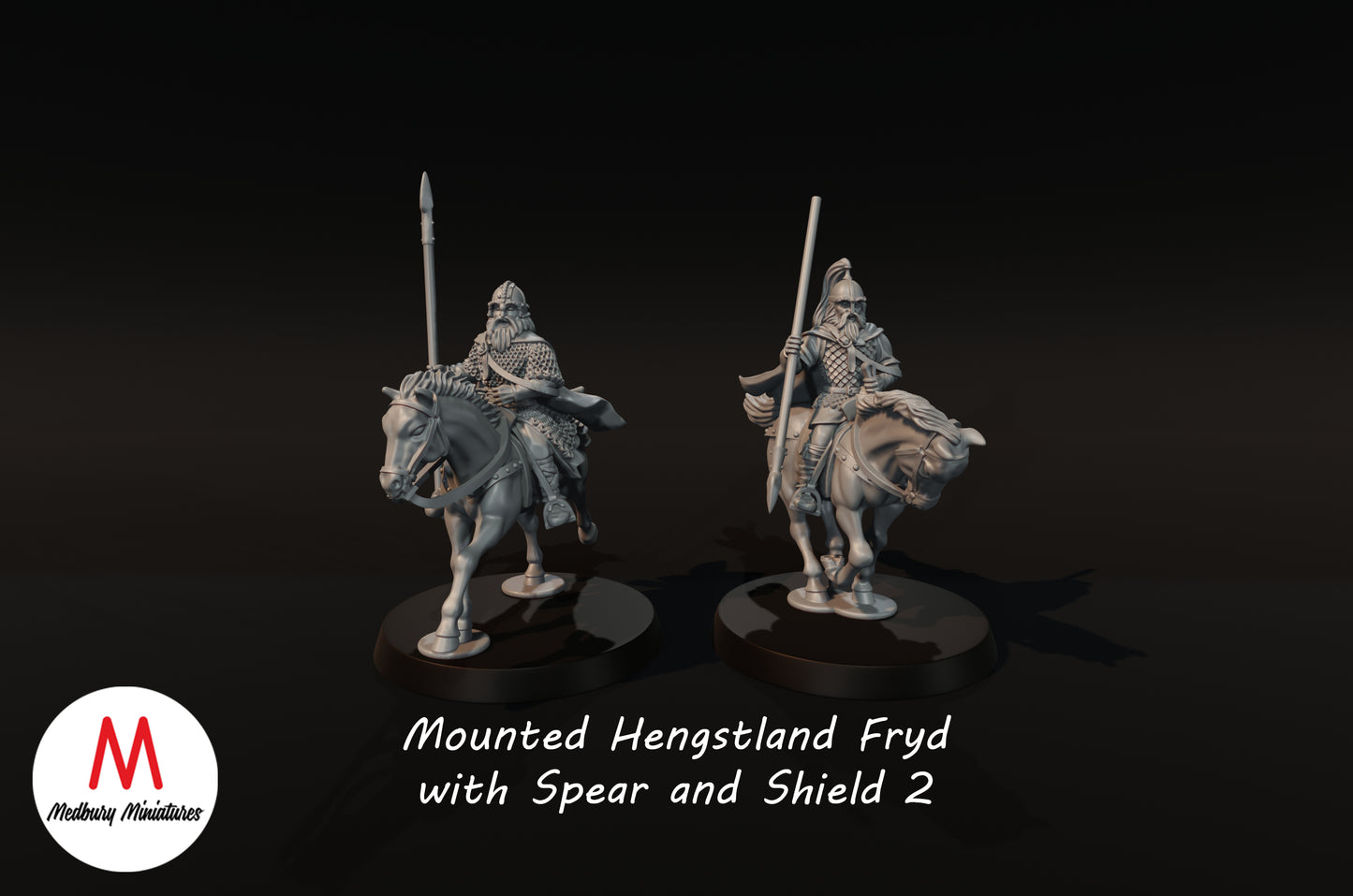 Cavaliers Hengstland avec lances 2 - Medbury Miniatures