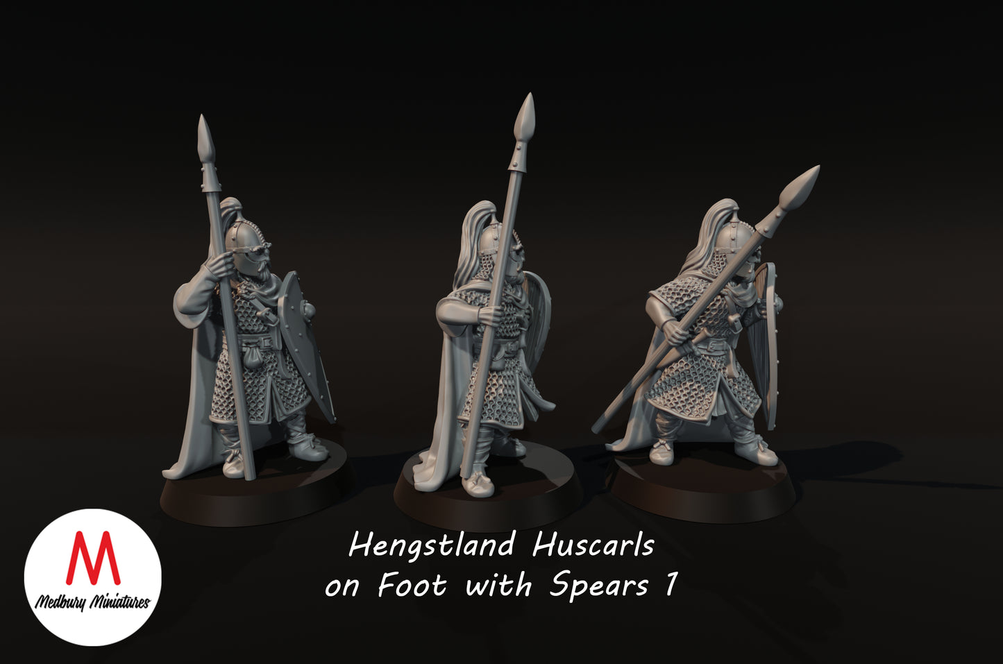 Hengstland Huscarls mit Speeren - Medbury Miniatures