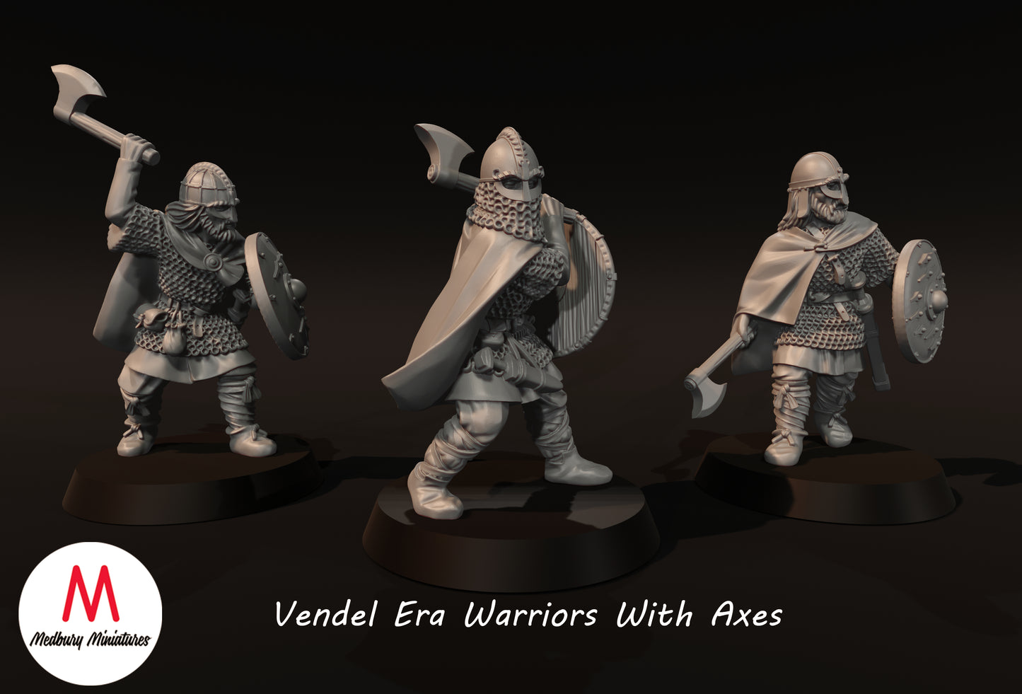 Vendel Era Warriors With Axes - Medbury Miniatures