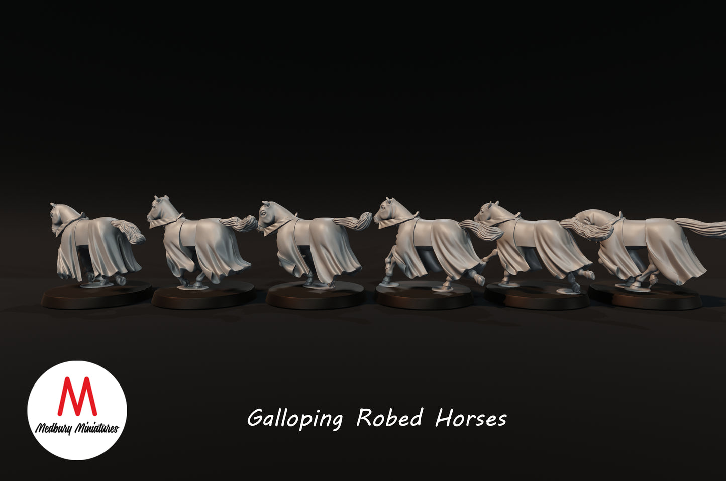 Chevaux galopants en robe - Medbury Miniatures