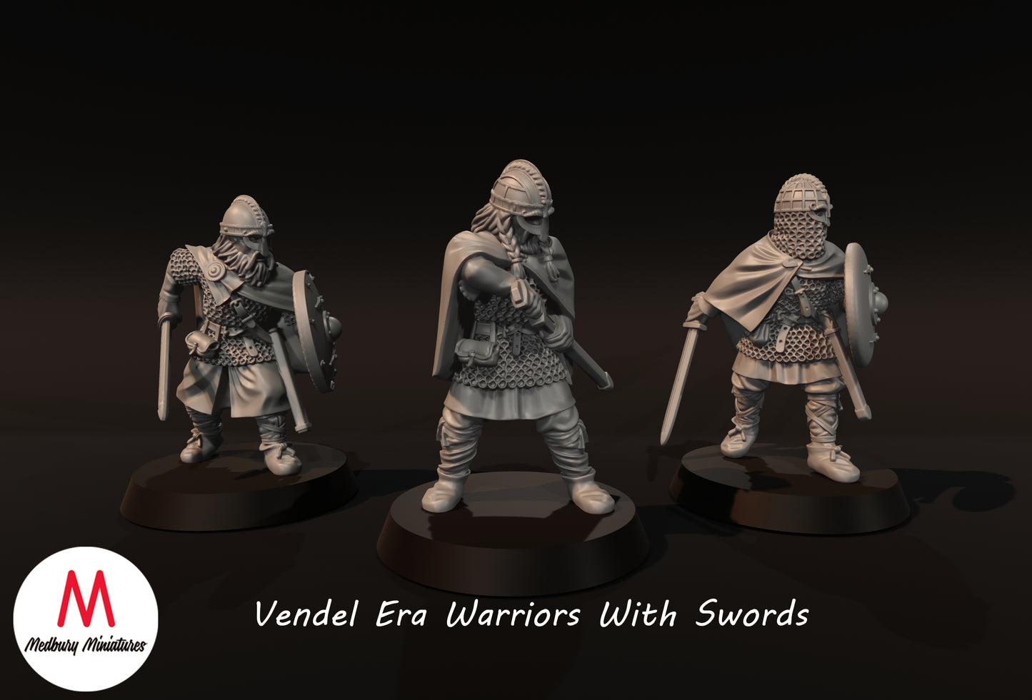 Vendel Era Warriors With Swords - Medbury Miniatures