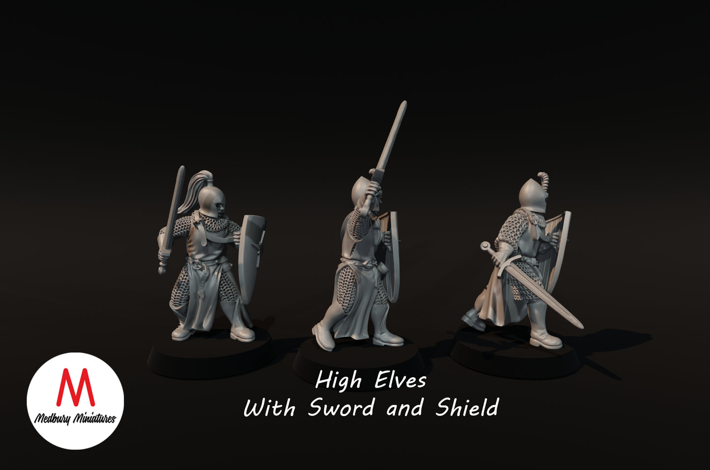 High Elves with Sword and Shield - Medbury Miniatures