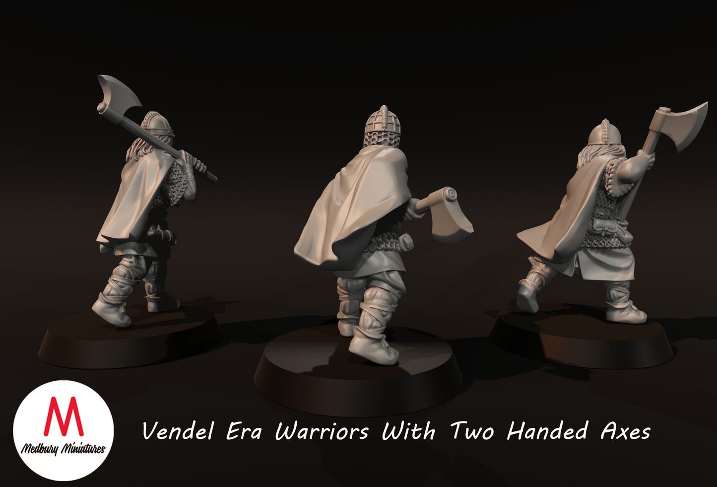 Vendel Era Warriors With Two Handed Axes - Medbury Miniatures