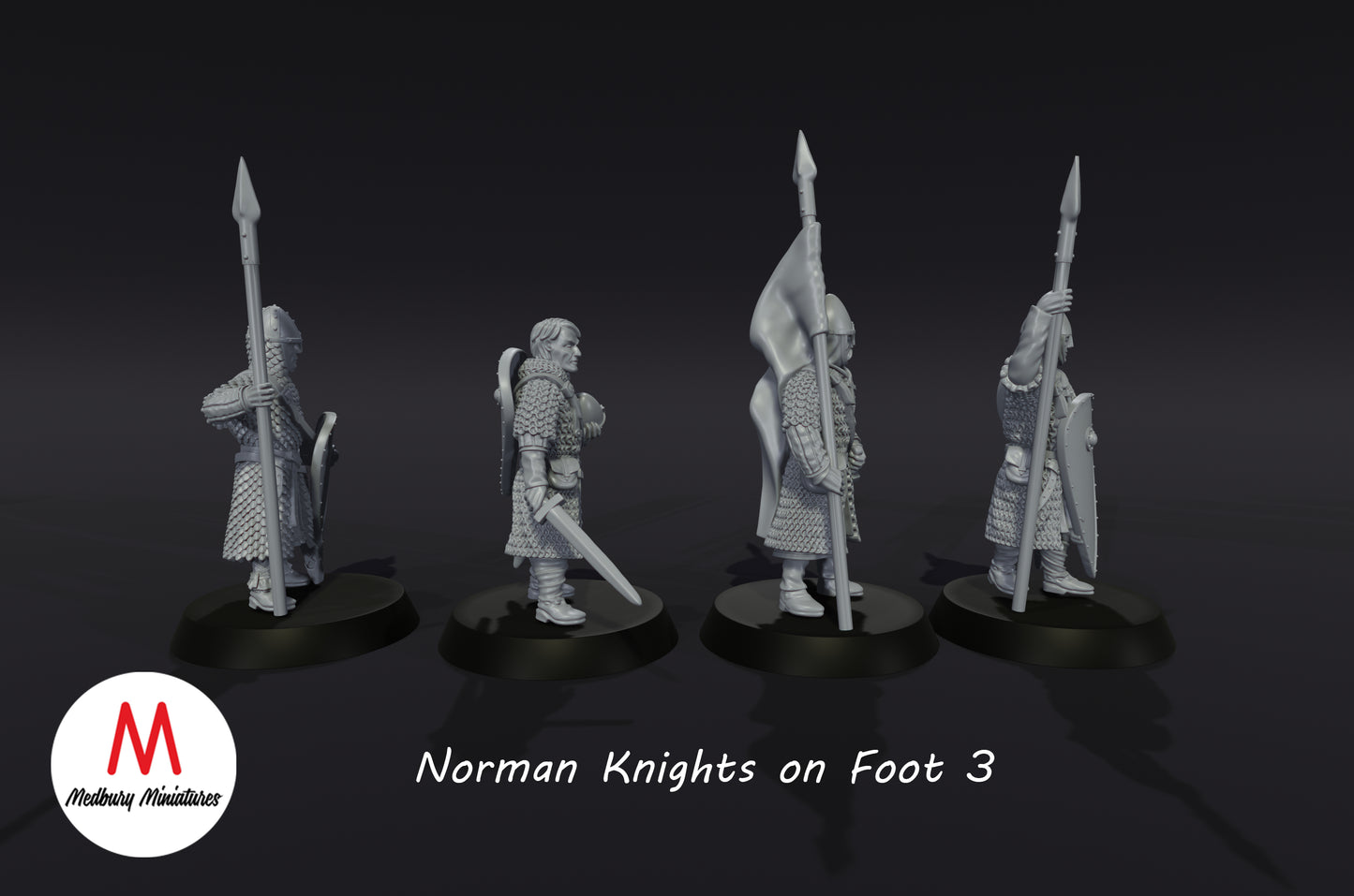 Norman Knights on Foot 3 - Medbury Miniatures