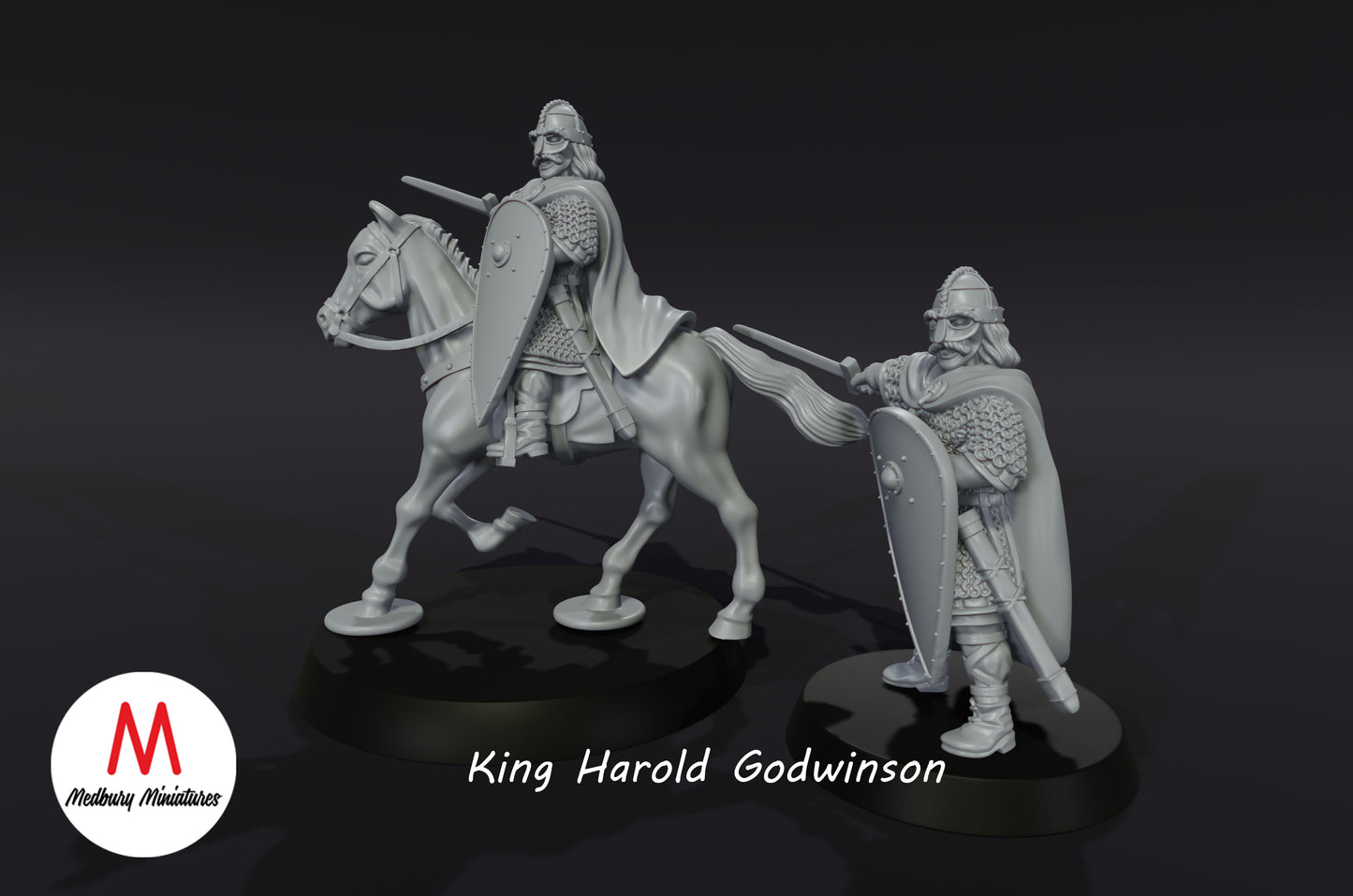 Le roi Harold Godwinson - Miniatures de Medbury