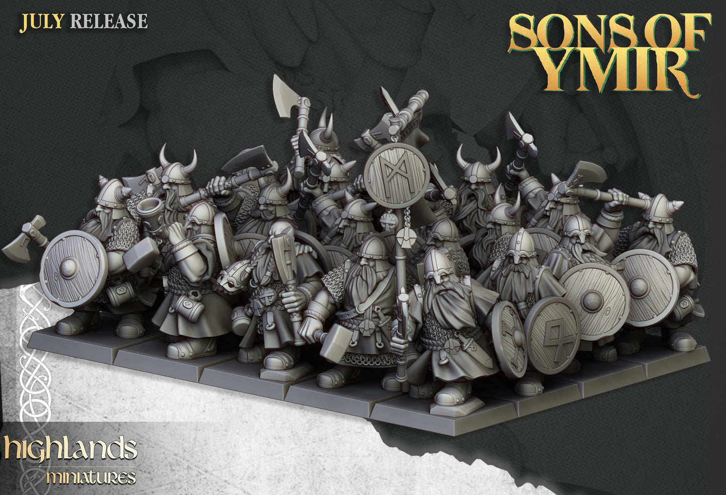 Dwarfs Warriors Unit - Highlands Miniatures