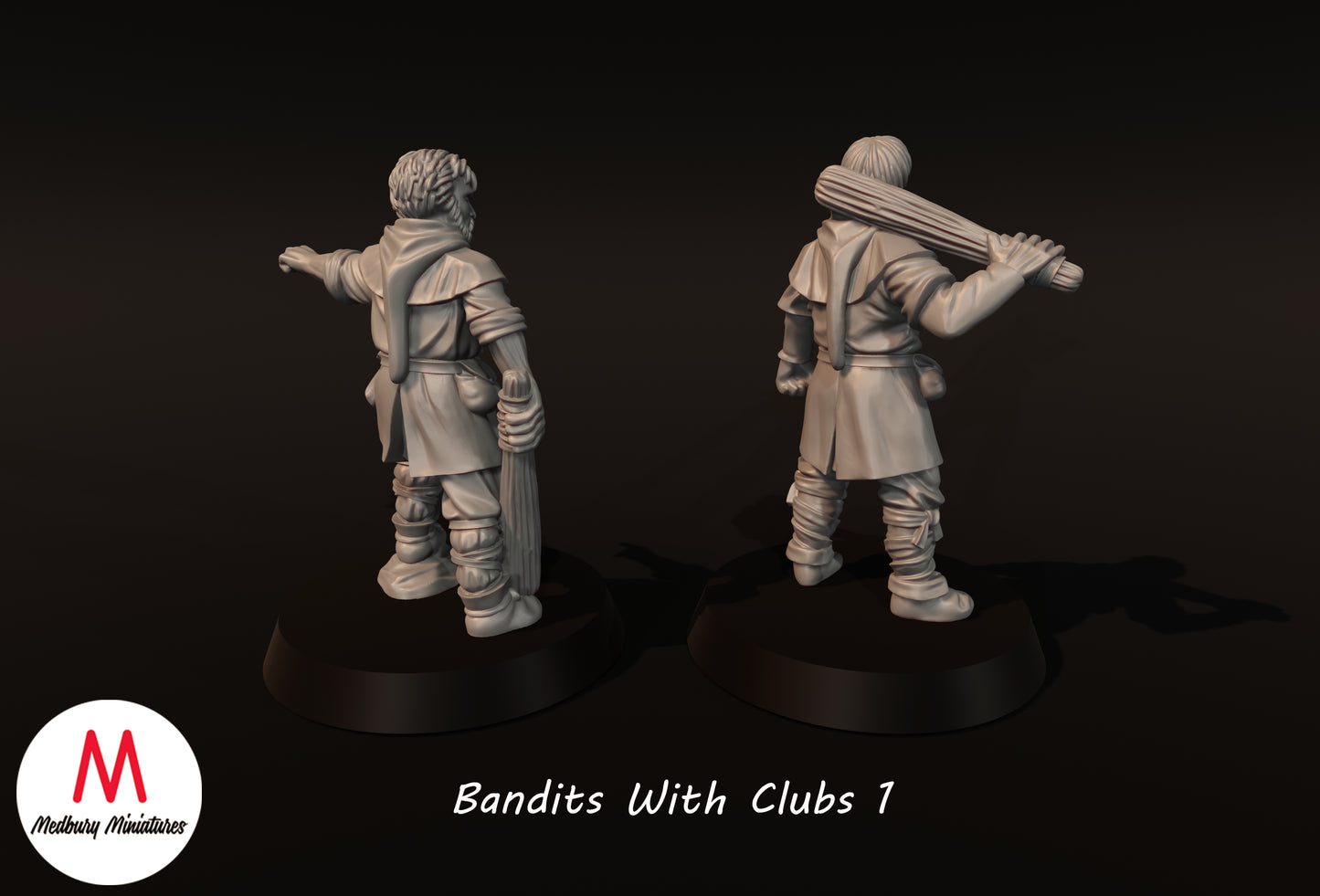 Bandits avec des gourdins - Medbury Miniatures