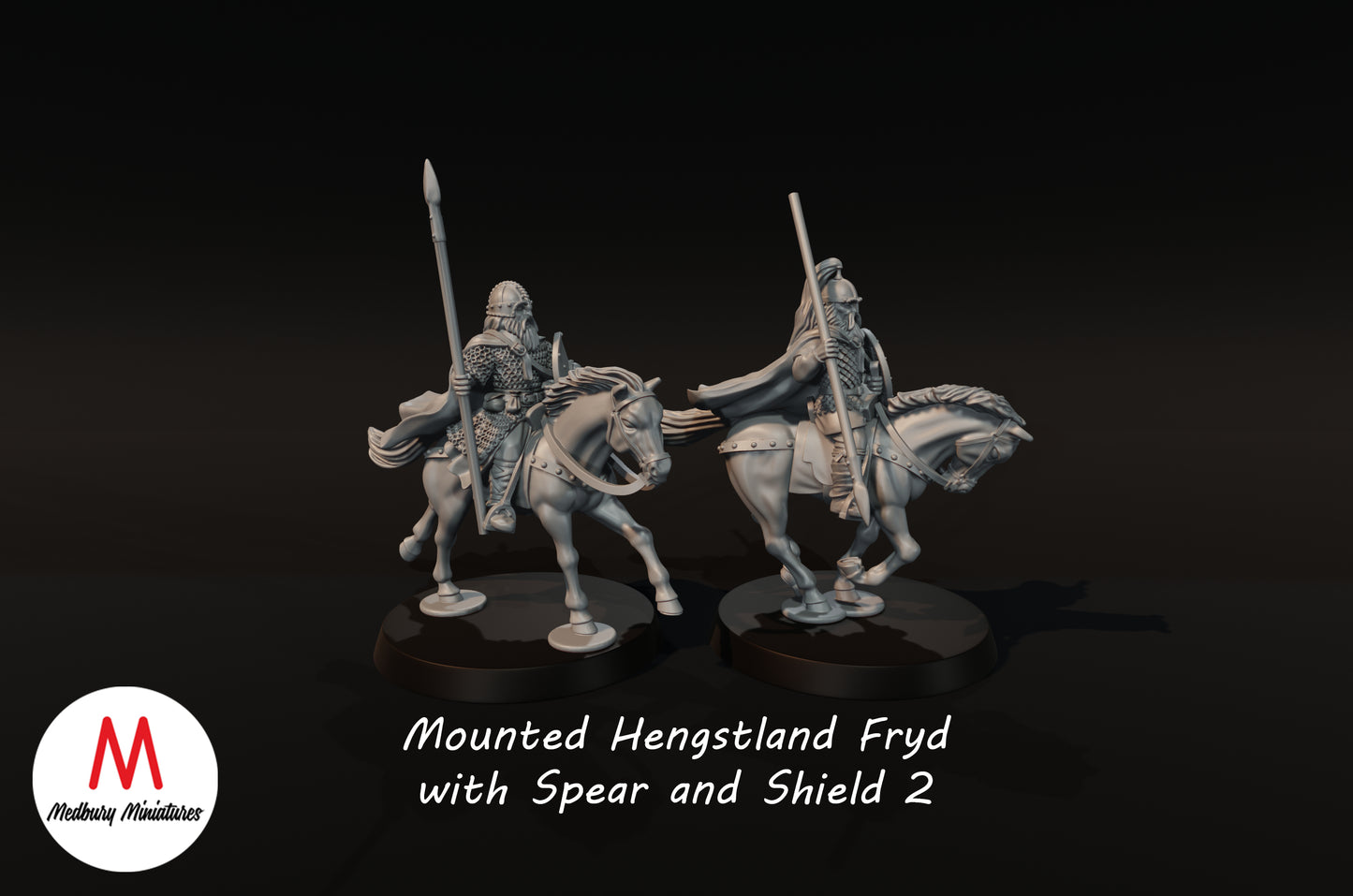 Cavaliers Hengstland avec lances 2 - Medbury Miniatures