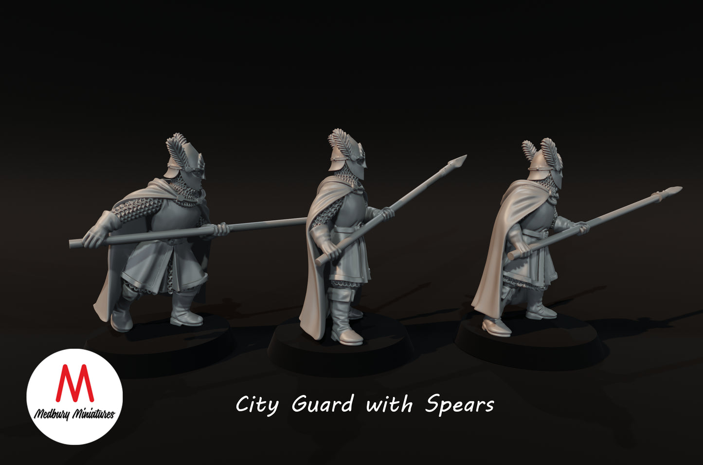 City Guard With Spears - Medbury Miniatures